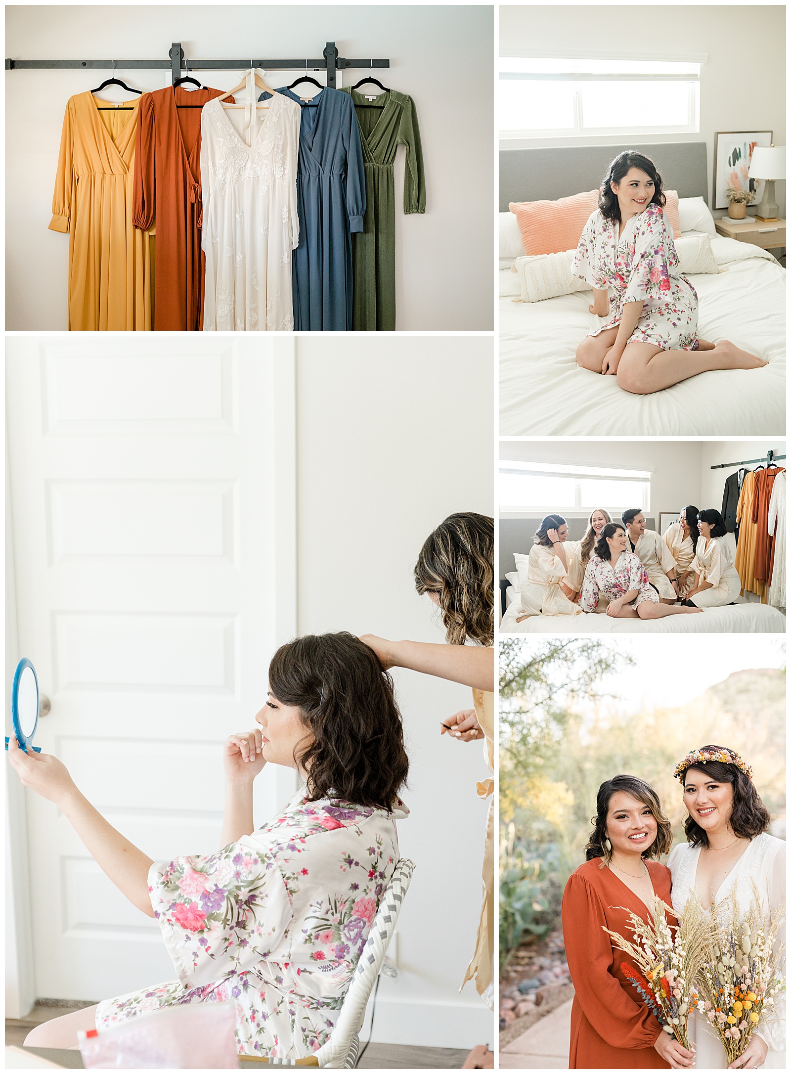 Wedding photographer in Phoenix shows detail images of a bride getting ready.