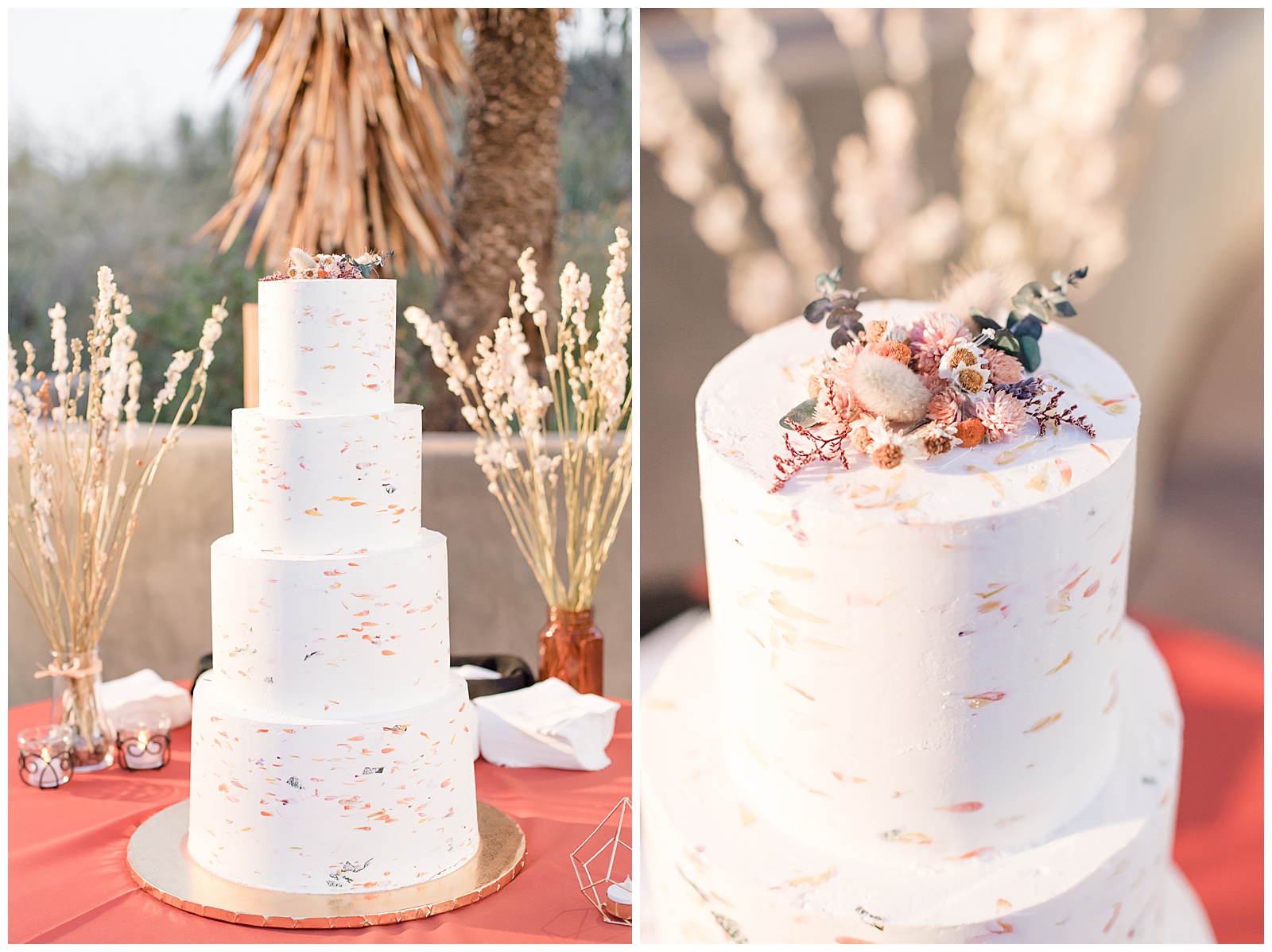 phoenix wedding photographer Beautiful wedding cake for Arizona couple.