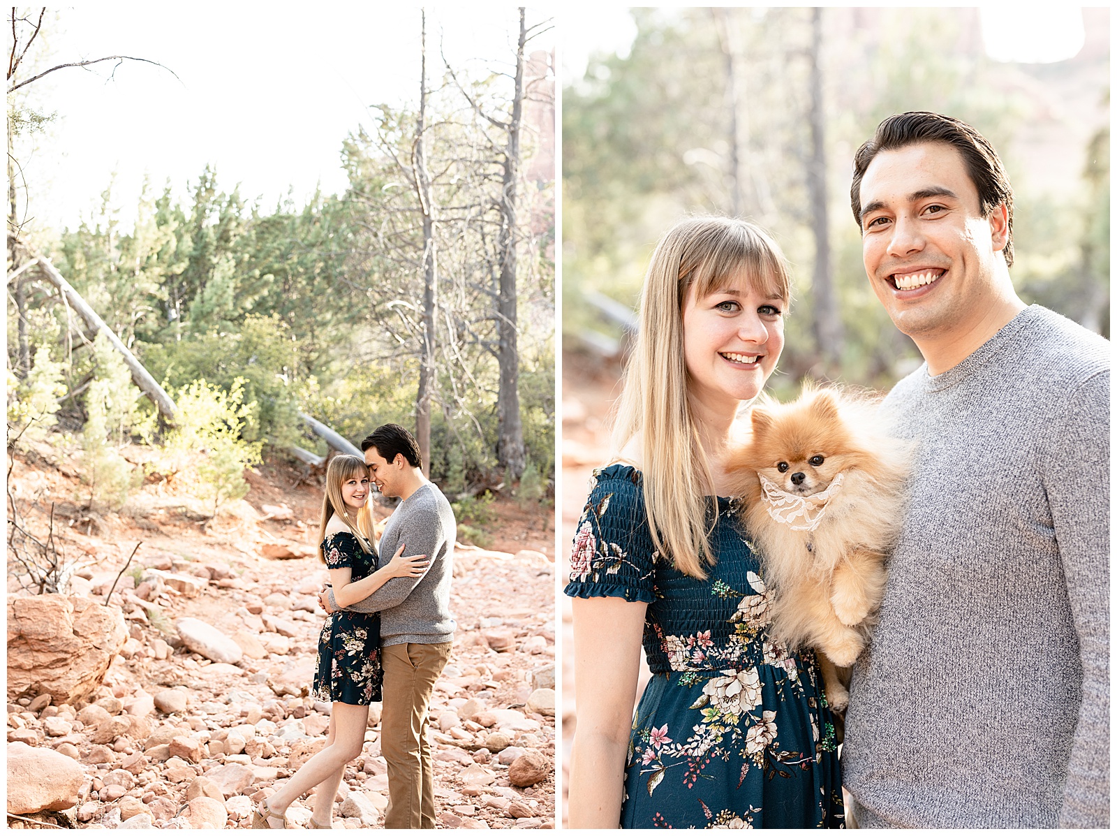 Arizona Wedding Photographer engagement dogs