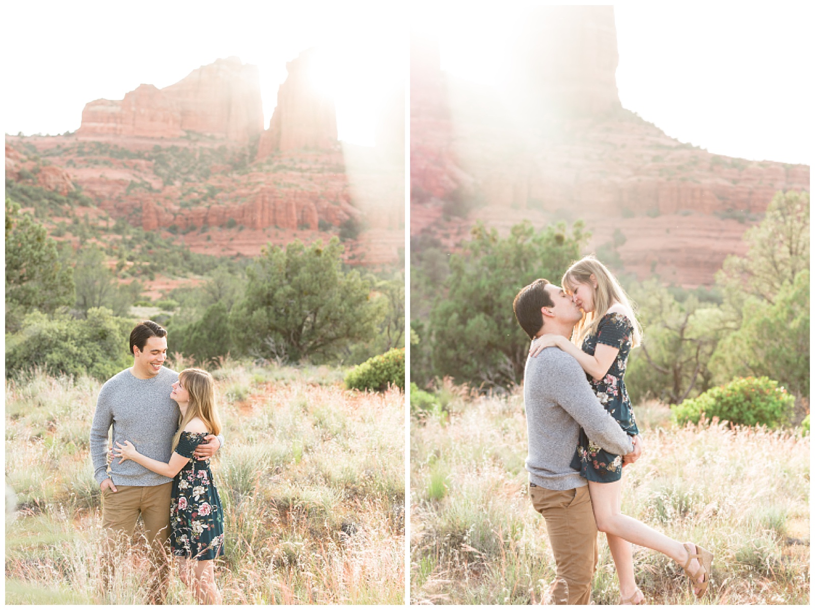 Arizona Wedding Photographer engagement sedona sunset couple