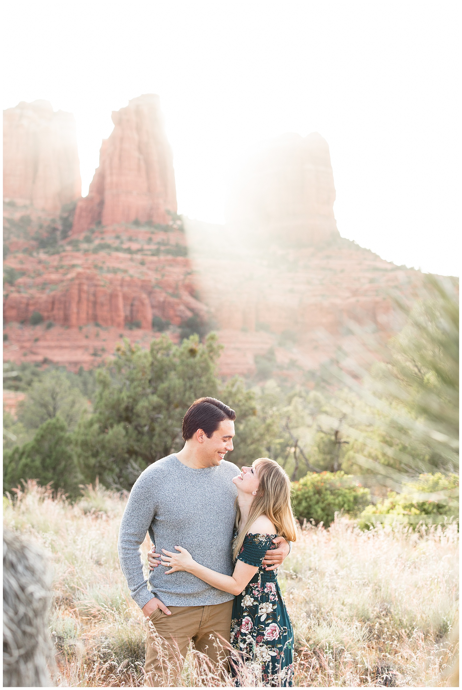 Arizona Wedding Photographer engagement magical light