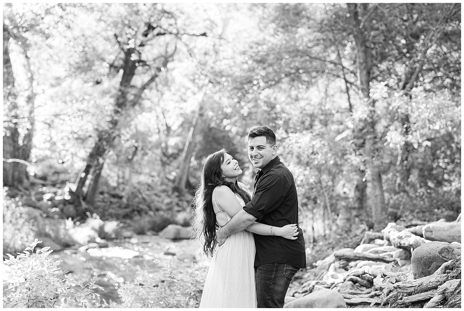 sedona wedding photography couple in black and white