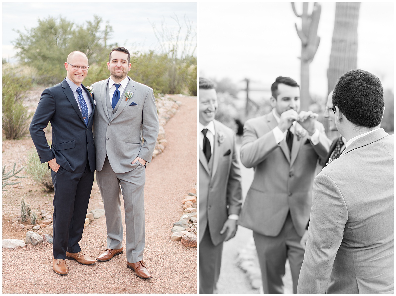 desert wedding groomsmen
